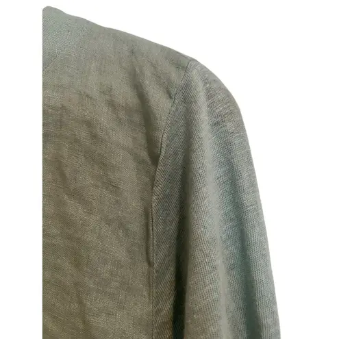 J. JILL Pure Love Linen Tunic Top Green knit sweater 3/4 sleeve LP LARGE PETITE Size undefined