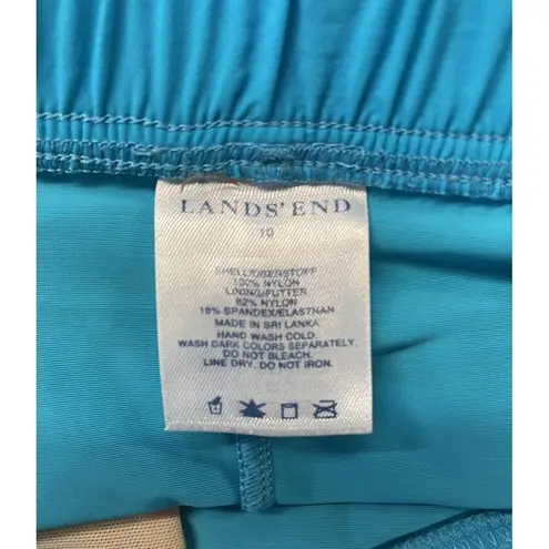 Lands'End  Outdoor Size 10 Turquoise Blue Swim Beach Trunk Casual Shorts Womens