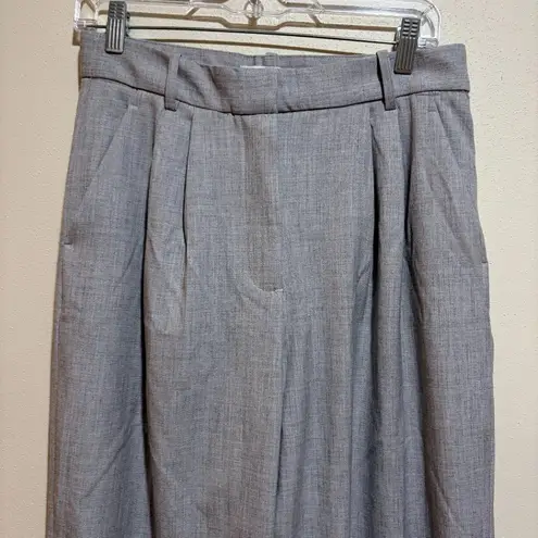 Abercrombie & Fitch  Curve Love Sloane Tailored Pant Pleated Wide Leg Gray thumbnail 5