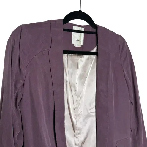 Elevenses Anthropologie Open Front Long Sleeve Whitby Blazer Jacket Size Small