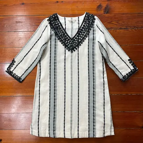 Soft Surroundings Coco De Mer Embroidered Tunic Shift Dress - Size Medium