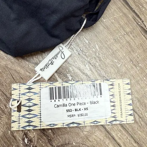 frankie's bikinis  Camilla Black One
Piece Strappy Knotted‎ Swimsuit Size xs NWT