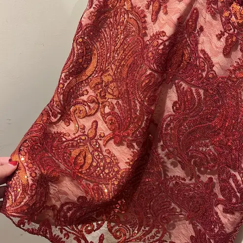 Free People  Night Shimmer Mini Dress Magic Amethyst Size 12