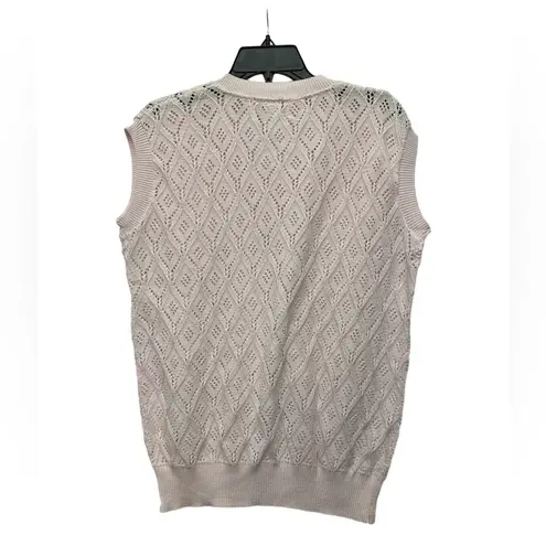 Jantzen Women’s Pink Eyelet Vest Size XL Vintage Lightweight