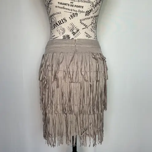 Toby Heart Ginger x Love Indie Stick Up suede fringe skirt in grey size S small