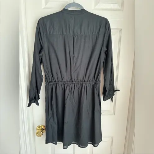 Abercrombie & Fitch NWT  Linen Blend Button Up Long Sleeve Cinch Waist Dress