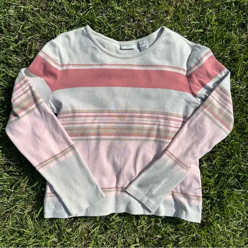 Covington Striped Pink and White Long Sleeve Top