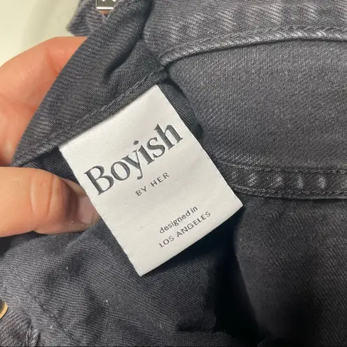 Boyish Jeans - The Tommy crop jeans in Black high rise button fly sz 24