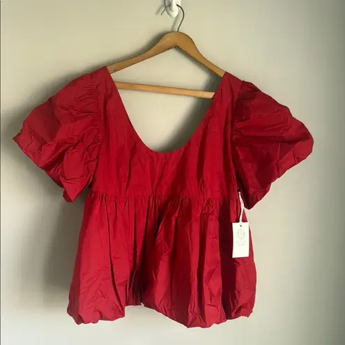 Tuckernuck NEW Rouge Scoop Neck Ariel Blouse by Hyacinth House Large