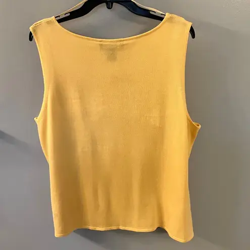 Norton Mcnaughton NWOT Knit Lightweight Sleeveless Sweater Yellow Gold XL