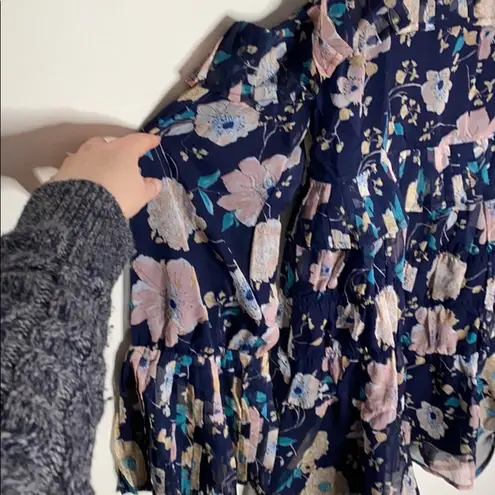 Foxiedox Brylee cold shoulder floral mini dress size L