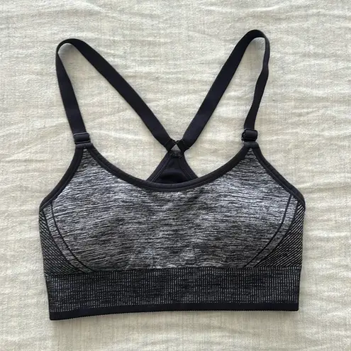 All In Motion NWOT  Black Gray Padded Racerback Sports Bra M