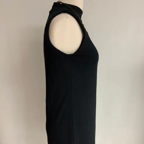 Willi Smith Black Bodycon Slit Dress NWOT