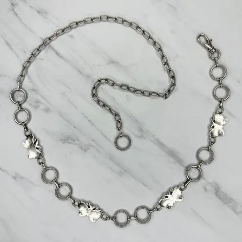 Silver Chain Belt Glitter Butterfly Y2K Size Extra Small (XS) Small (S) ✨