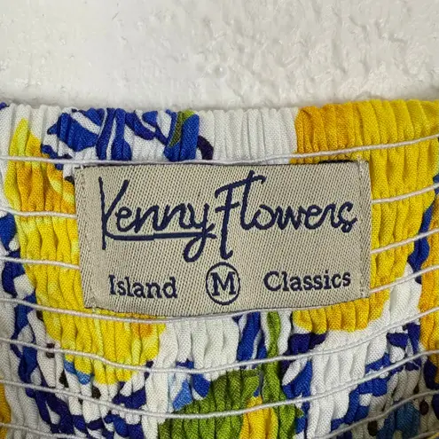 Kenny Flowers The Positano Mini Resort Dress Lemon Printed Size Medium