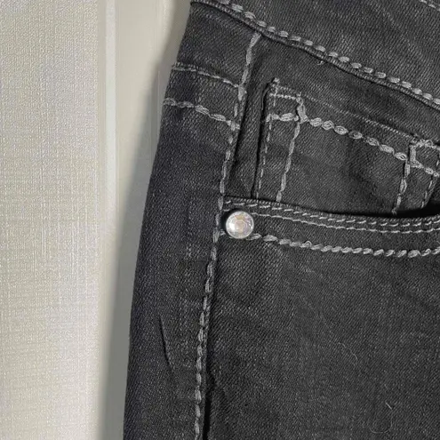 Nine West Women's Retro Mid Rise Dark Wash Bootcut Embroidered Jeans Size 2