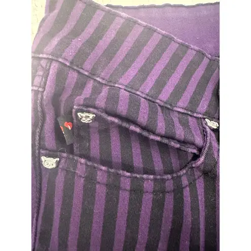 Vintage Skelanimals Hot Topic purple Goth black size 5 jeans RARE