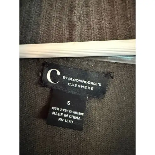 C by Bloomingdale’s 100% cashmere shawl cardigan sweater S grey Gray