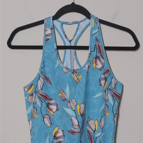 Calia by Carrie Underwood Floral Tank Top in Garden Gate – Sz L – EUC Blue Size L