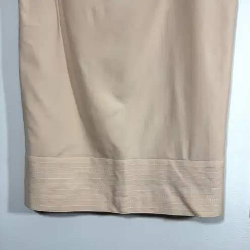 John Galliano Nude Beige Wool Silk Formal Skirt Tan Size 6