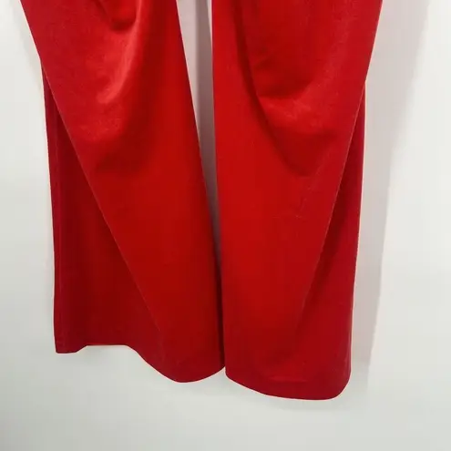 Lane Bryant  Red Velvet Pull On Pants Flare Leg High Rise Stretch Size 18