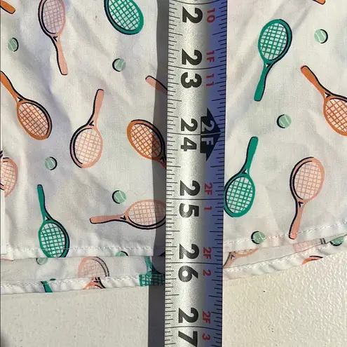 Lands' End Green Sleeveless Button Down Shirt Tennis and Racket Ball size 16