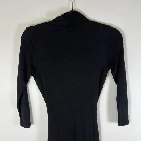 Velvet by Graham & Spencer Womens Dress Black XS 3/4 Sleeve Cotton Gauze