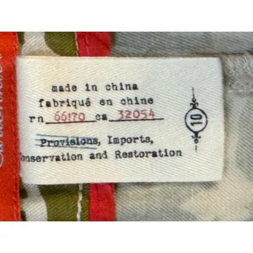 Cartonnier Womens Shorts Green Finchley Elephant Print Anthropologie Size 10