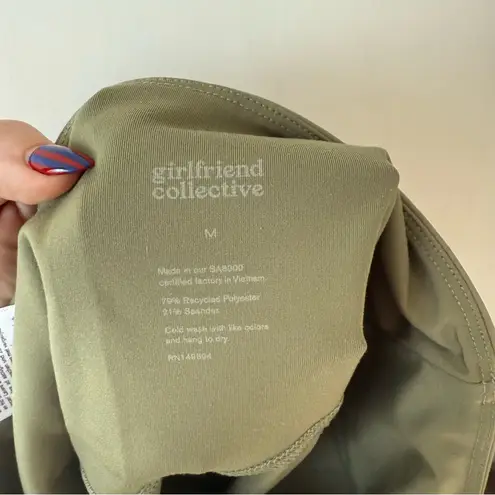 Girlfriend Collective Yosemite Olive Green Compressive High-Rise Leggings M