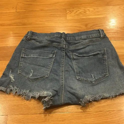 REWASH  super high rise vintage reunion button fly jean shorts size 9 .