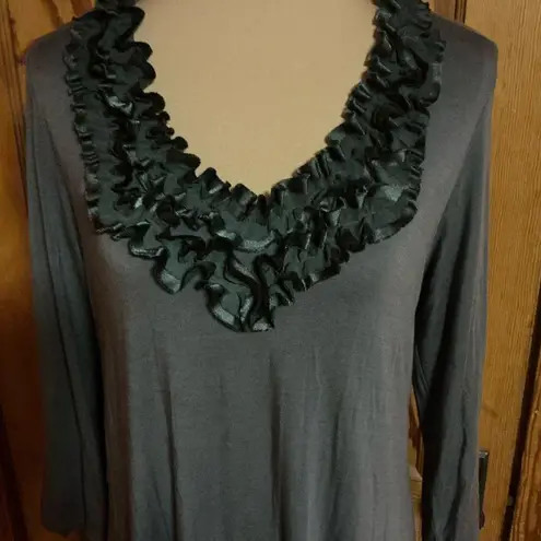 Status by chenault ruffled tunic Gray Size XL