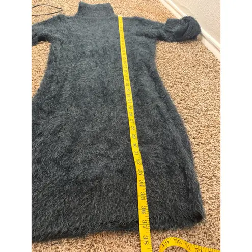 Wednesday's Girl Eyelash Midi Sweater Dress Womens Sz XS Fairy Grunge Witchy Blue