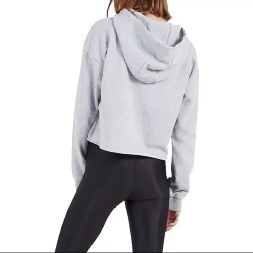 PE Nation Rocket Shot Gray Lace Up Cropped Pullover Hoodie Size XS
