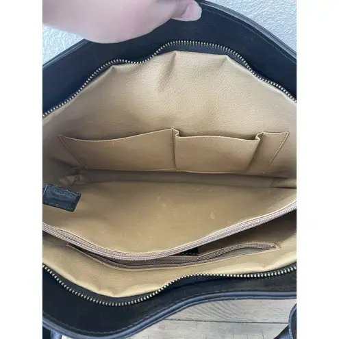 I Fratelli Firenze Genuine Leather Black Handbag Purse Made In Italy