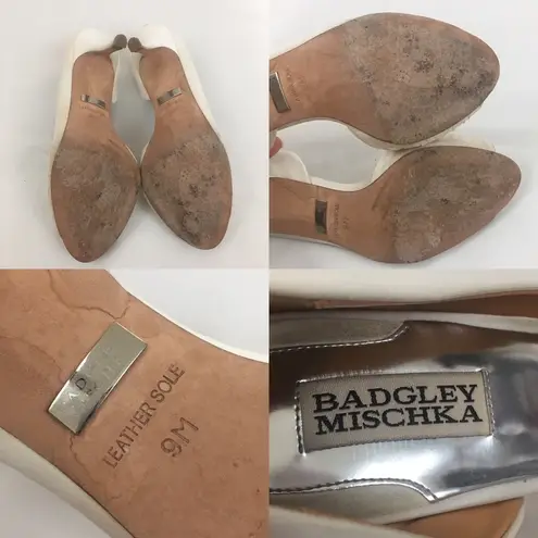 Badgley Mischka Ivory Pearson D Orsay Pumps Wedding Formal Heels Embellished 9