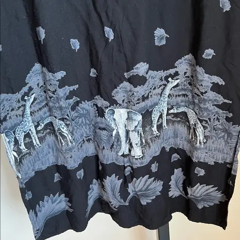 Vintage 90’s Caribou Safari Animal Theme Maxi Dress Small