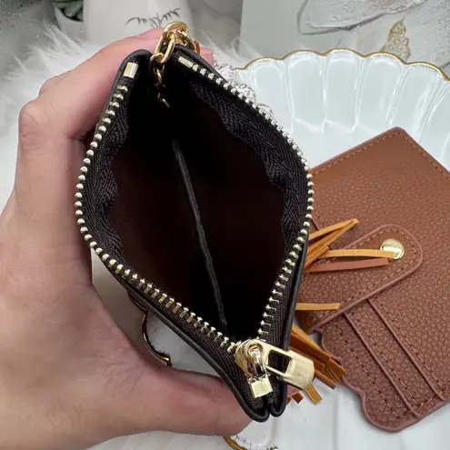 Mama Double Joy Wallet Wristlet Style D Brown