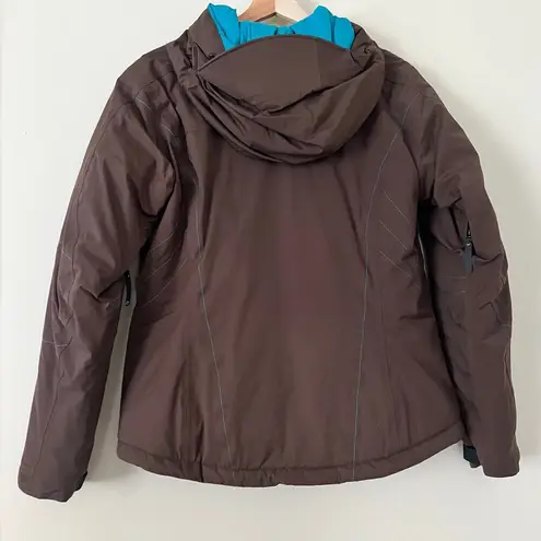 Mountain Hardwear Brown Turquoise Ski Snow Women's Jacket Coat Insulated Medium