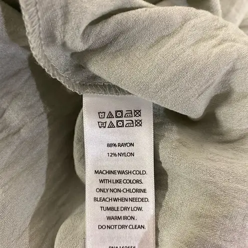 #300 HAPPILY GREY Rayon Wide Leg Pants Silver Size L