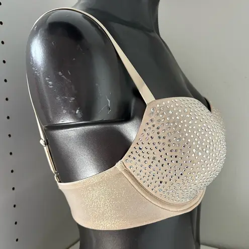 Victoria's Secret Victoria secret Dream Angels lightly lined Demi embellished rhinestone bra 32DDD