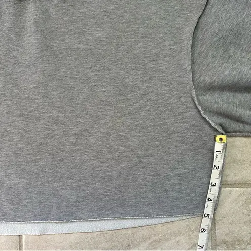 Amazhiyu Heather Gray Cropped Sweatshirt Pullover Sweater Fleece Crop Crew Sz M Size M