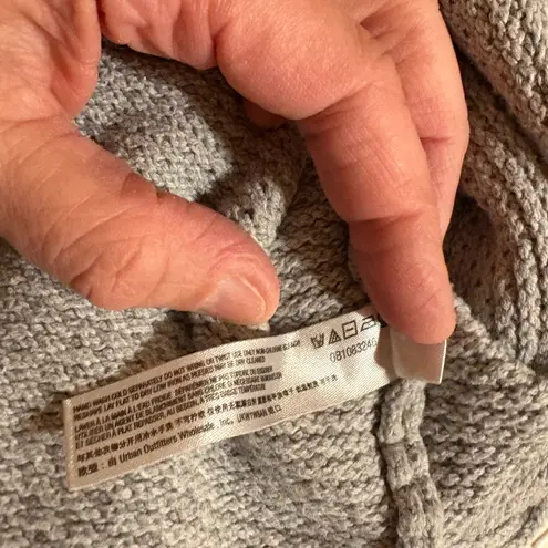 Free People  Beach Hailee Waffle Knit Henley Sweater in Salt Water Khaki