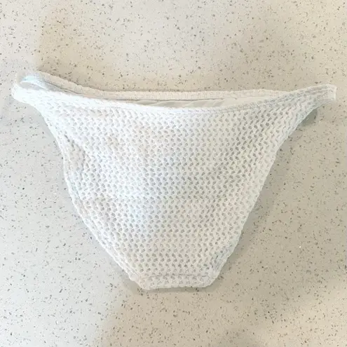 ANDIE X Demi Moore The Tropez Bikini Bottom In White Crochet Size Medium