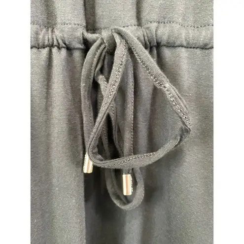 Calvin Klein  Swimwear Black Crochet Trim Cover Up Dress Sz L/XL Pockets Resort