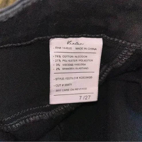 Kancan metallic gold/silver sheen skinny jeans size 7/27 Black