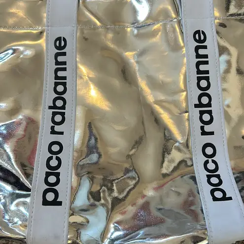 Paco Rabanne Monogram Shoulder Bag Silver