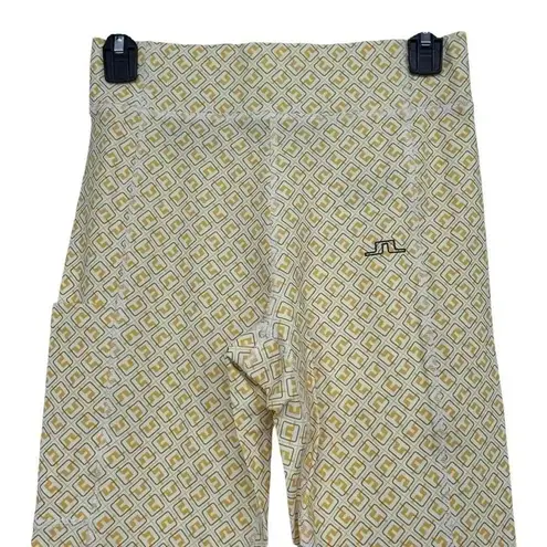 J LINDEBERG LEGGINGS WOMENS SMALL ZENA PRINT WHITE MONOGRAM AWJS07040