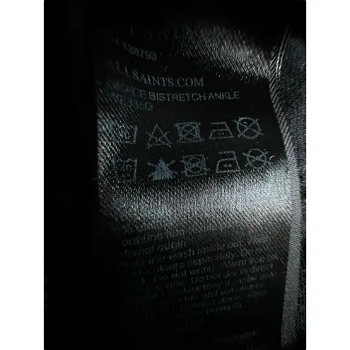 Allsaints Size 27 Jorts Shorts Grace Stretchy Cut Off Denim Black Gray #L13