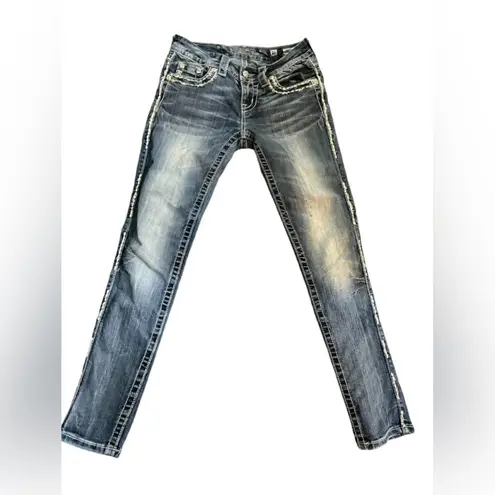 Miss Me  Women's Skinny Jeans Medium Wash‎ Blue Distressed 28