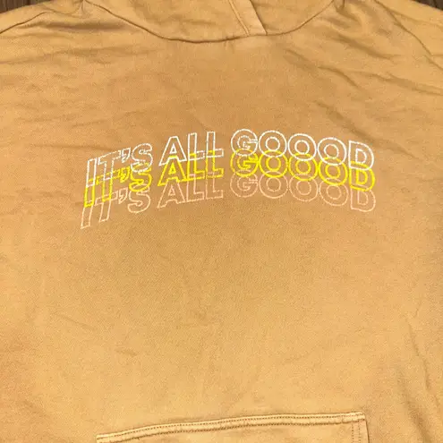 Offline by Aerie oversize Womens Hoodie Sweatshirt It's All Good beige Yellow XL